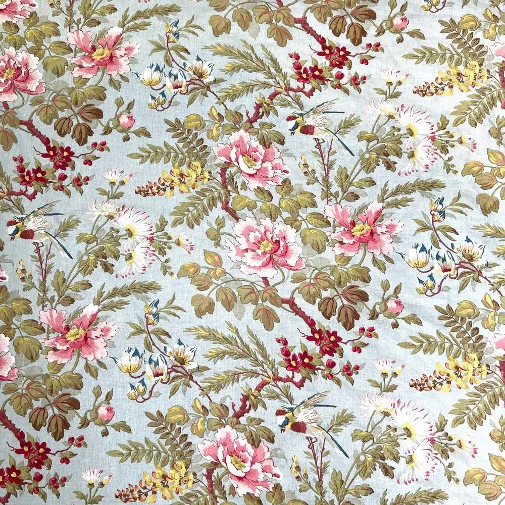 Pottery Barn linen floral birds duvet  cover Euro sham and decorative pillow